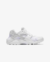 with box Nike Air Huarache Run Unisex Triple White Sneaker 654275 110 SI G2U