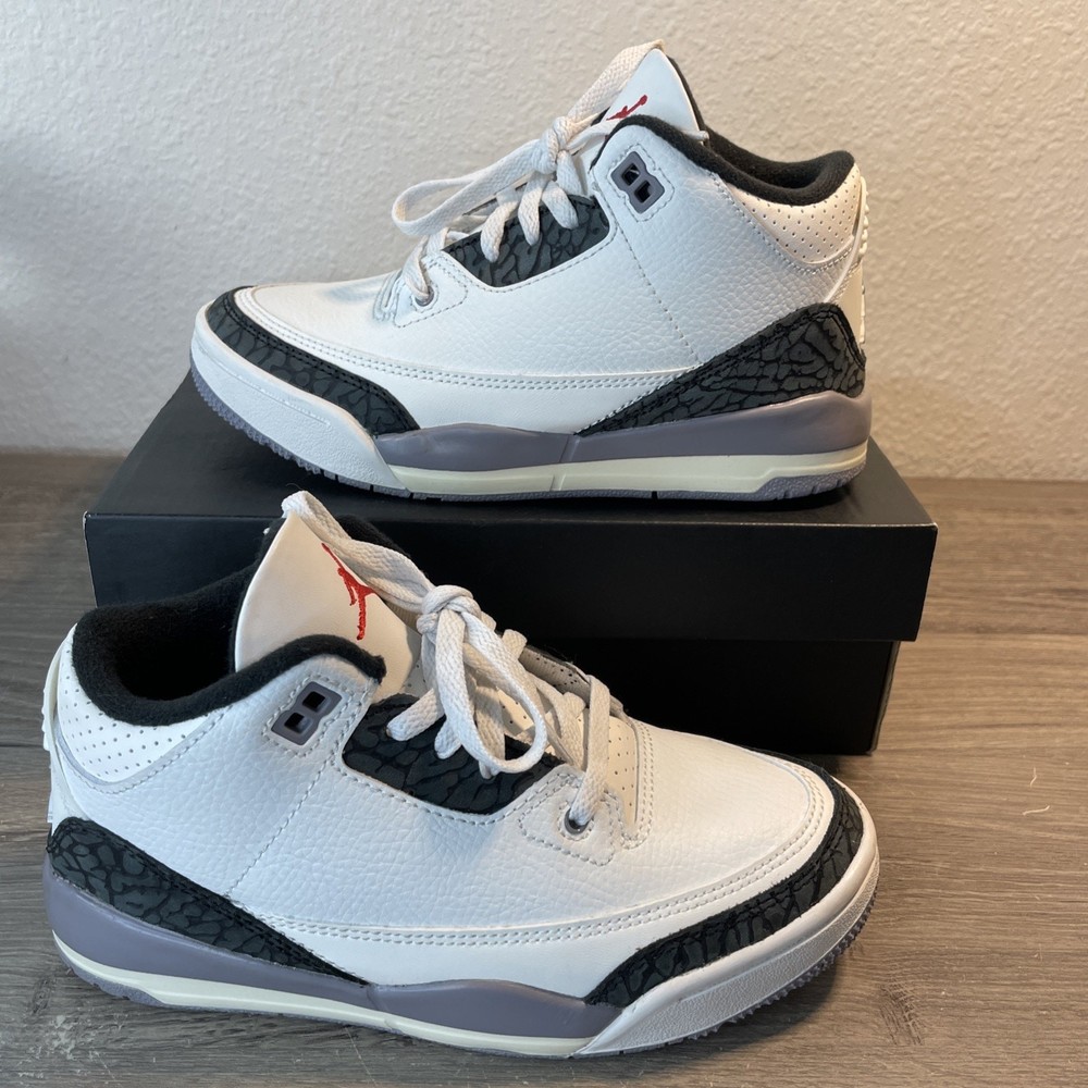 Nike Air Jordan 3 Retro PS Summit White Fire Red Size 1.5Y DM0966-106