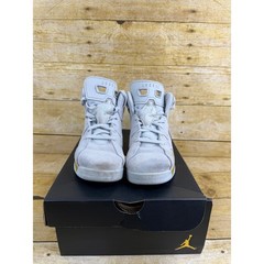 Jordan 6 Retro PS Pure Platinum Glacier Blue Gold HF0413-074 Kids Size 2Y