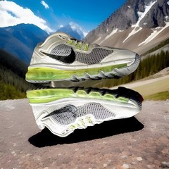 NIKE AIR MAX 2013 SNEAKERS WOLF-GREY/VOLT-GREEN GRADE SCHOOL YOUTH SIZE 6Y