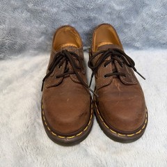 Dr. Martens 8168 Original Brown Leather Oxford Shoes England UK Sz 2 Youth