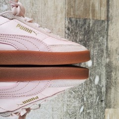 PUMA Club II Era Kids Shoes Sz 11 C Running Pink Suede Leather Lace Up Sneakers