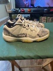 Nike Air Jordan 11 GS Light Bone Snakeskin Grey CD6847-002 Size 6Y