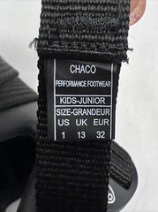 Chaco Performance Footgear Kids Size 1Y Black Slip On Outdoors Sport Slides New