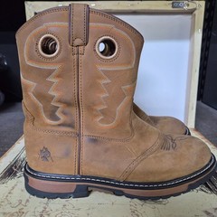 Size 7m Rocky Kids Old Town Pull On Boots 7″ Tan Youth Leather