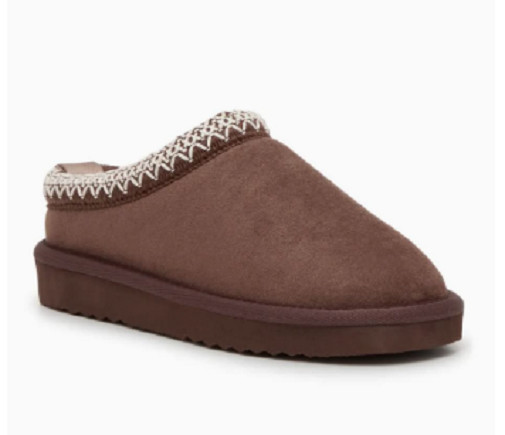 Steve Madden Jalfie Platform Slip On Slipper Dark Brown Youth Size 4