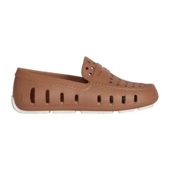 Floafers Unisex-Child Lightweight Prodigy Driver Shoe, Tan/Bright White, Size C8