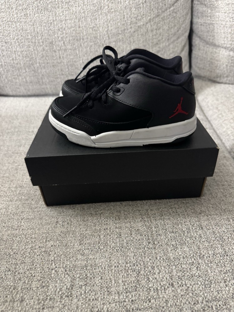 Jordan Flight Origin 3 BT Size 9c 820248-001 Black/Gym Red/White