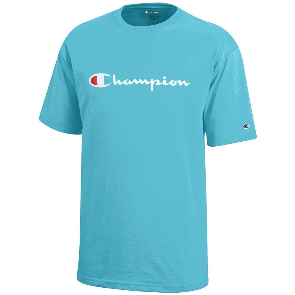 Champion Script Logo Youth (Turq Waters) Short Sleeve T-Shirt