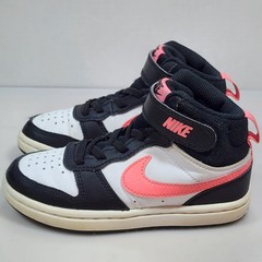 Nike Court Borough Mid 2 Sunset Pulse Black White Pink Youth Size 11C