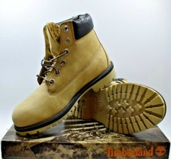 NEW VINTAGE!!! TIMBERLAND CLASSIC BOOT GOLD/BLACK JUNIORS SIZE 5 M (14991)