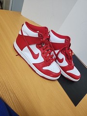 Nike Dunk High Retro “Championship Red” – Size 6Y