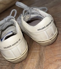 Golden Goose Superstar White Ice Silver Leather Sneakers Gold Star Kid’s SZ 8.5