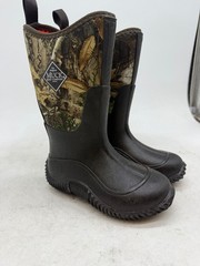 Muck Realtree Edge Hale Boots Kids Black Brown Round Toe Waterproof – 11