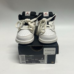 Nike Air Jordan 1 Mid White/ Gym Red Chicago 640735-116 Toddler Sneaker Size 4C