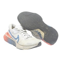 NIKE React Infinity Run Flyknit Boys Lace-Up Trainers White Blue Coral Synthetic