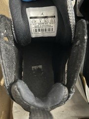 Jordan True Flight BG (GS) Kids 4.5Y Black/White/Gold Leather Mid Top 343795-032