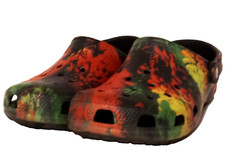 Crocs Classic Clogs Spray Paint Print Clog Multi Color Women’s 6 Youth/Men’s 4