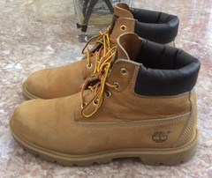 Timberland Big Kids 6 Inch Basic Waterproof Wheat Leather Boots Size 6M #10960