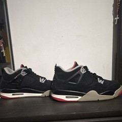 Jordan 4 combo/ Jordan 4 military black 6.5Y, Jordan 4 bred 2019 7Y,