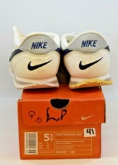 NIKE CLASSIC CORTEZ BASIC (GS) SNEAKERS WHITE/BLUE KIDS SIZE 5.5Y (302597 141)