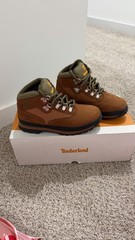 Timberland Euro Hiker Mid Rust Nubuck Kids Brown Olive Boot US 3 TB0A63M7