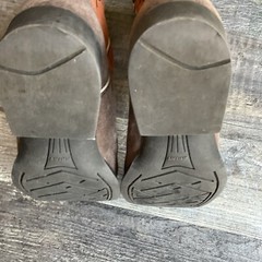 Ariat Pete Kids Western Boots Size 2 Wide Square Toe Orange Tan Leather 10015393