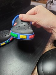 Crocs Classic Legos Black Slip On Clogs Baby Toddler Size C 4/5