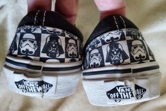 VANS Slip-on Star Wars Darkside/Checkerboard Shoes Childs Size 12.5 LMTD Edition