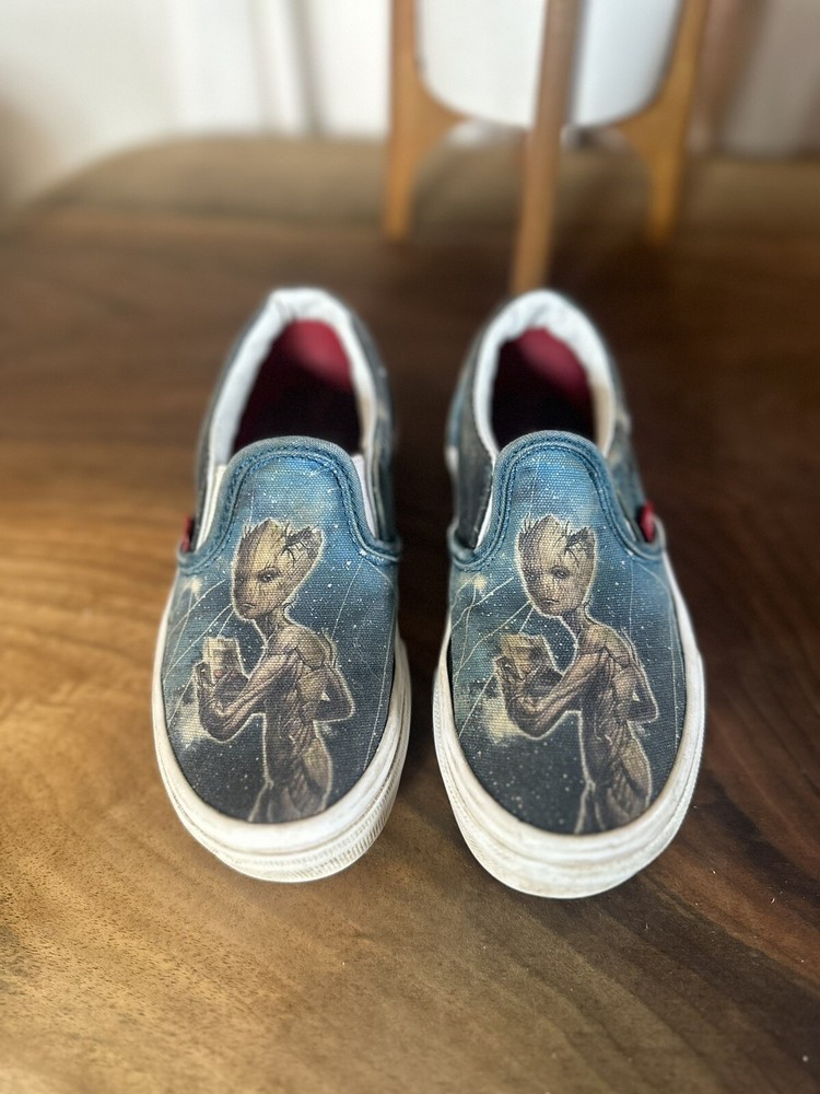 Vans Slip On Marvel Groot Kids Size 12