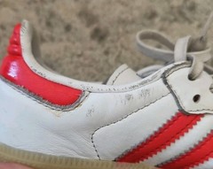 Adidas Kids Red And White Leather Samba OG Streetwear Retro Classic Shoes 12K