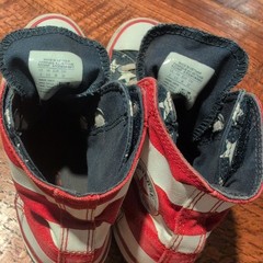 Converse Chuck Taylor AAmerican Flag Red White & Blue High Tops Kids Size 4
