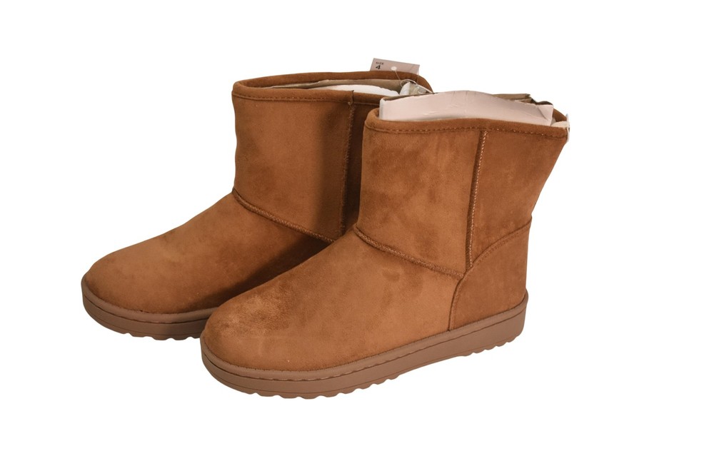 Sonoma Boots Kids Size 4 Brown Shearling Style Faux Fur Lined Ankle Winter Boots