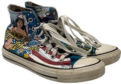 Converse All Star Hi Kids Size 4 Sneakers Wonder Woman Shoes DC Comics VTG
