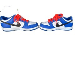 Nike Dunk Low Unisex Kids 2Y Blue White Red Black Leather Low-Top CW1588-104