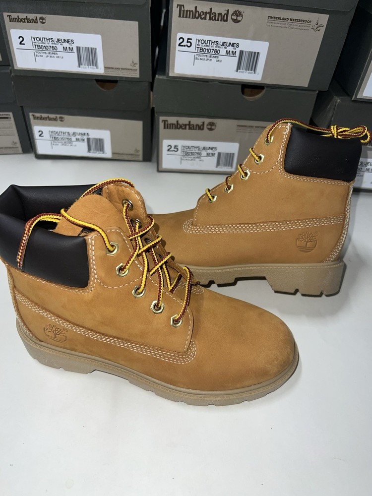 Timberland 6″ Classic Waterproof Boots Wheat 10960 Junior/Youth Sz 1.5y-3y NEW
