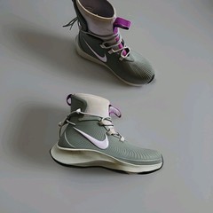Nike Binzie Boot (GS) US Shoe Size 4Y (BQ5380 003) Grey/Violet GWSB