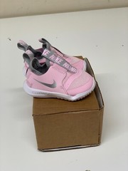 NEW! Nike Kids Unisex Flex Runner 2 Pink/White/Pewter Slip-On Sneakers, size 3c