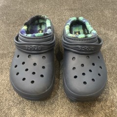 Crocs Classic Lined Clog Plaid Lined Slip-On Unisex Kids US Size 6