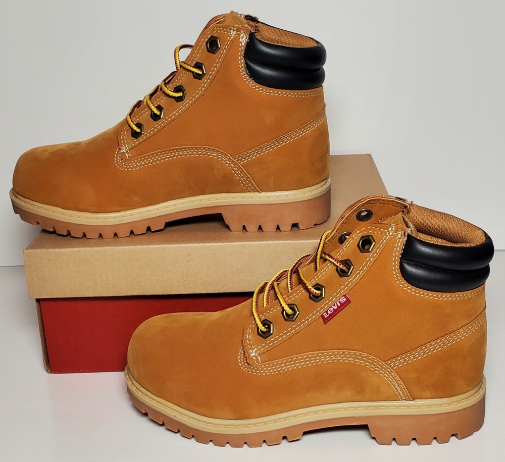 LEVI’S High-top Boots Size 2.5 Youth Tobey Wheat Brown New in Box 546989‐19B