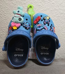 Crocs Disney Stitch & Scrump Classic Clog Kids C8 Blue New With Tag
