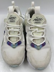 Nike Air Max 270 React GS Youth Sneakers Size 4 White Running Shoes CT9633-100