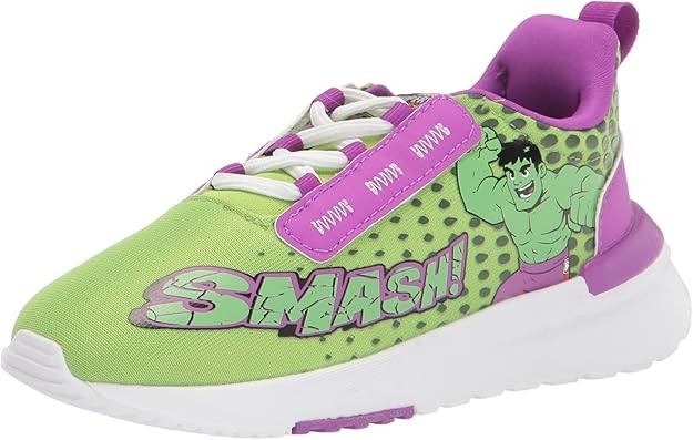 Adidas Little Kid Racer TR21 Semi Solar Green/White/Shock Purple (Superhero) 3 A