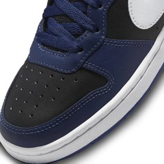 **NEW** NIKE Court Borough Low 2 (PSV) Midnight Navy/White-Black SIZE: 2.5 Youth