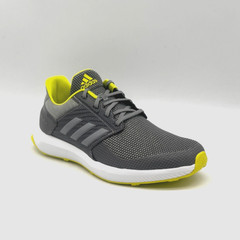 adidas Rapidarun Gray & Neon Yellow Casual Running Shoes Kids Sz 4 BY8969