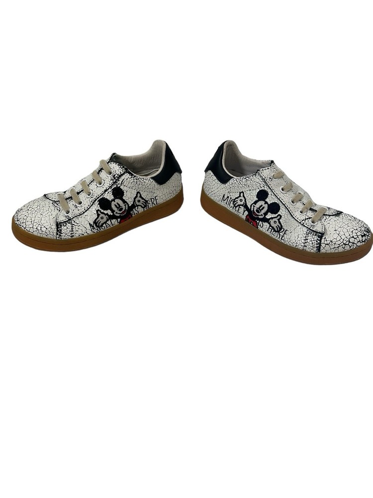 MOA Master of Arts x Disney Mickey Mouse White & Black Crackle Kids Sz 11- HTF