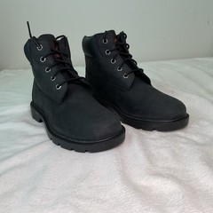 Timberland 6 In Classic Boots Black Nubuck TB 010710 001 Kids PS NIB Size 2.5Y