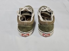 VANS Old Skool School Sneakers Lace Up Shoes Olive Army Green Kids Sz 1.5 GUC