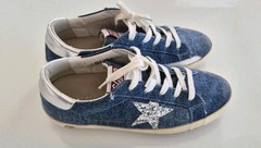 Golden Goose Superstar Laceup Sneaker Denim Kids 34 4