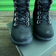 Timberland 6in Black On Black Field Boots Size 7 Toddlers New In Box 44890
